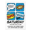 Super Hero Comic Strip Personalized Kids Birthday Card