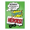 Superhero Comic Strip Kids Birthday Party Card
