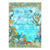 Teal Blue Under the Sea Birthday Party Card