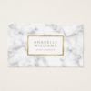 Trendy Marble and Faux Gold Texture Business Card
