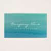 Turquoise blue watercolor art business card design