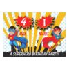 Twin Boy Girl Superhero Birthday Card