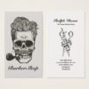 Vintage Barber Shop Skull Scissors Business Card