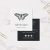 Vintage Butterfly | Black and White Square Business Card