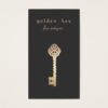 Vintage Gold Key Business Card