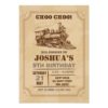 Vintage Train Birthday Invitation
