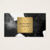 Elegant Abstract Black Watercolor Brushstrokes Business Card