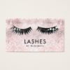 rhinestone lashes on faux sequin makeup artist business card
