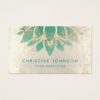 teal lotus flower yoga instructor business card